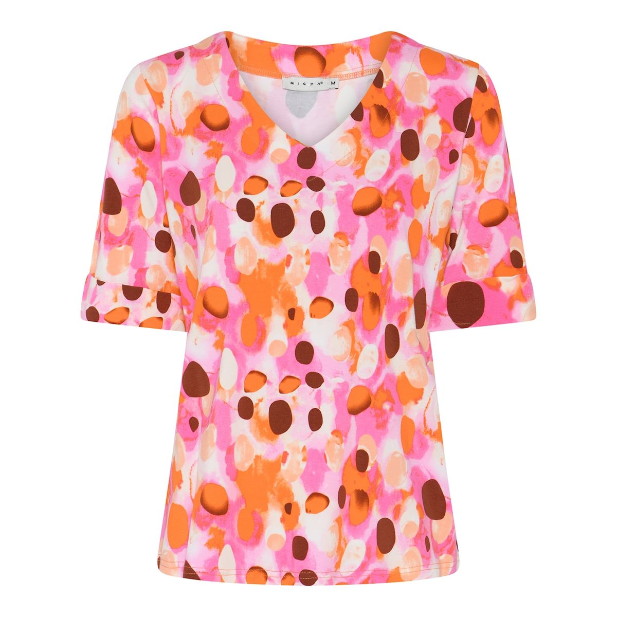 Micha Topp/T-Shirt i Pink Print