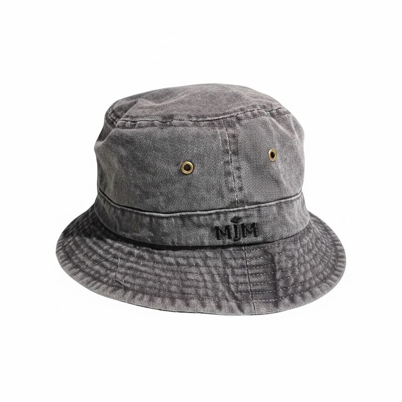 MJM Bucket Dyed Cap i Bomull Black
