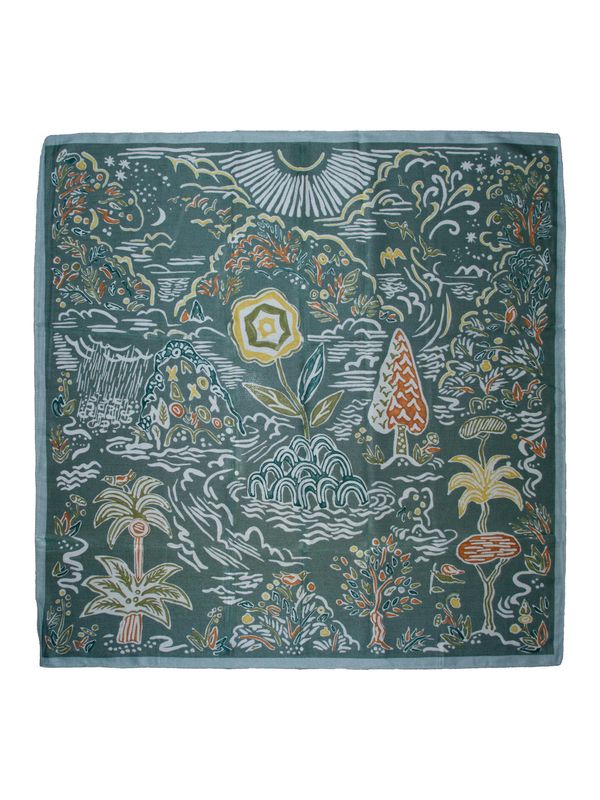 Intex Skjerf Painting 90 X 90 Cm. i Green