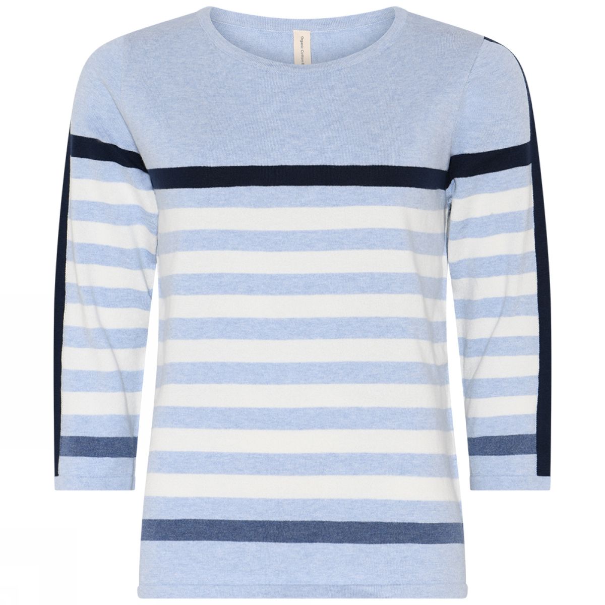 Skovhuus Bomullsjumper M/3/4 Arm Light Blue Melange