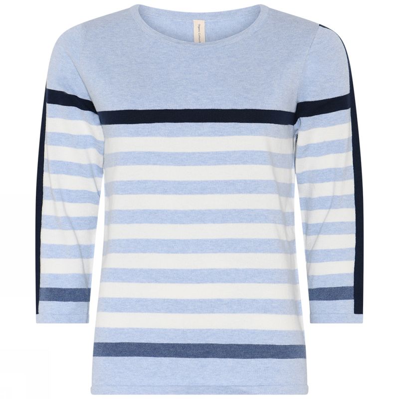 Skovhuus Bomullsjumper M/3/4 Arm Light Blue Melange