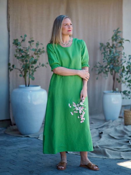 Hovedbilde Makeløs Sandnes Lang Linkjole i Green