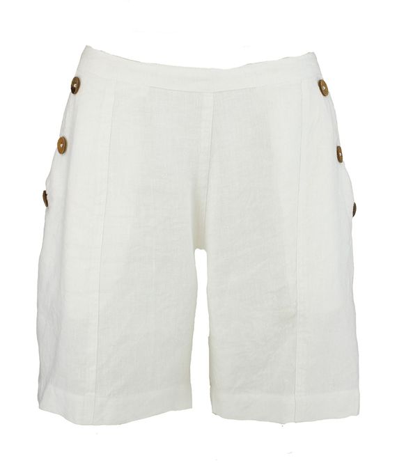 Hovedbilde Boheme Linshorts M/Knapper i White