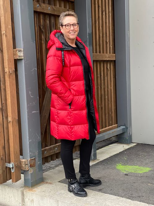 Hovedbilde Normann lang dunjakke i Red/Black