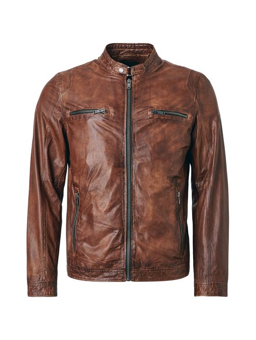 Hovedbilde Saki William skinnjakke i dark cognac