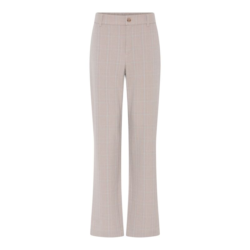 Micha Stretchi  Bukse i Taupe/Blue Ruter