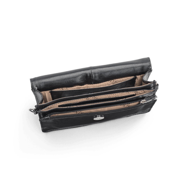 The Monte flap bag small black