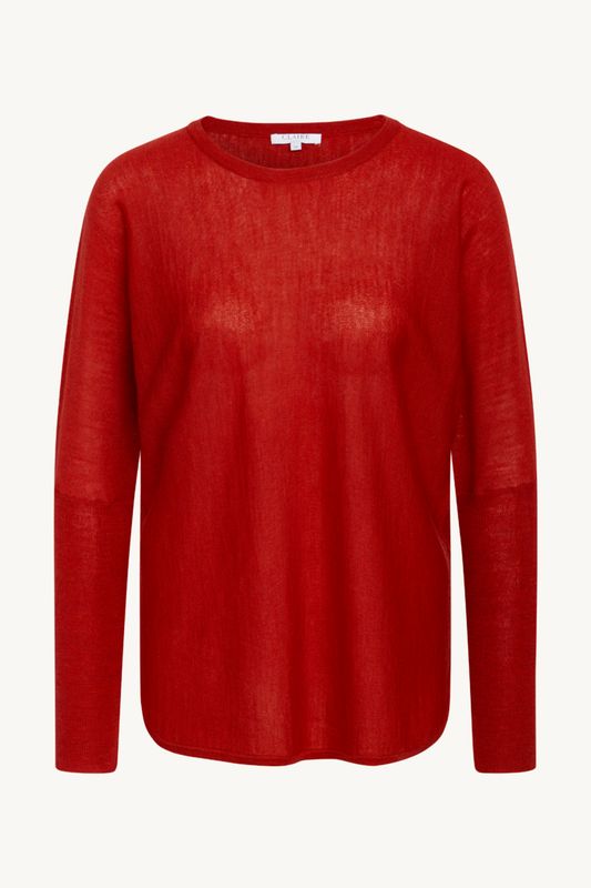 Claire Pippa Jumper i Merinoull Old Cherry