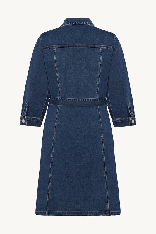 Claire Kimmie Kjole i Mellom Blue Denim
