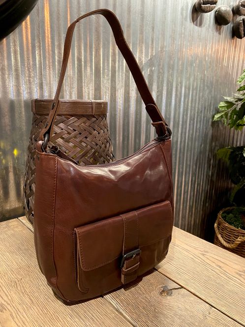 Hovedbilde Spikes & Sparrow Hobobag i Dark Brown