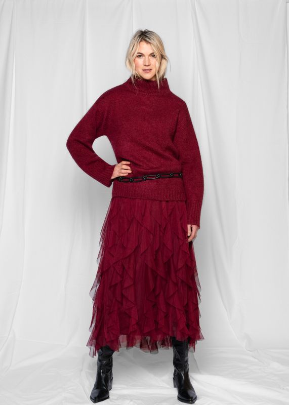 Close To  My Heart Valentina Skjørt i Burgundy Red