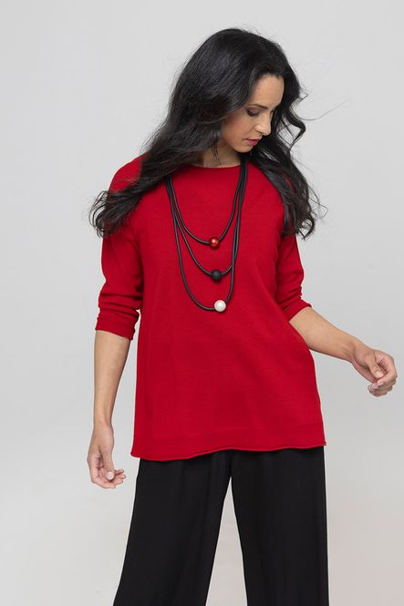 Hovedbilde Boheme Genser Ledig M/Rund Hals i Red