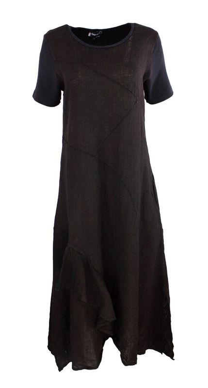 Boheme Lang Linkjole M/Bomullsribb i Ryggen Black