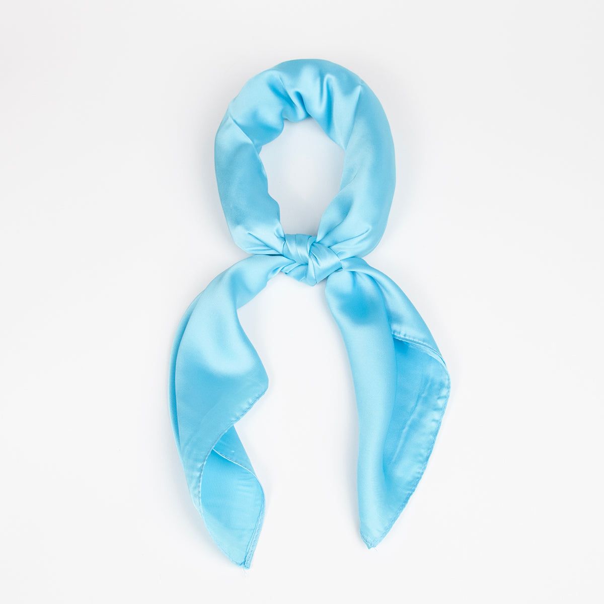 Rosenvinge Lite Skjerf Ensfarget i Turkis/Lys blå