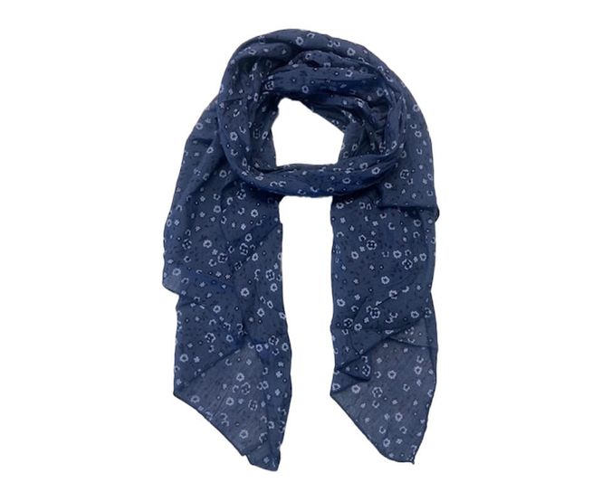 Hovedbilde Intex Skjerf M/Blomster 70X150 Cm. Navy