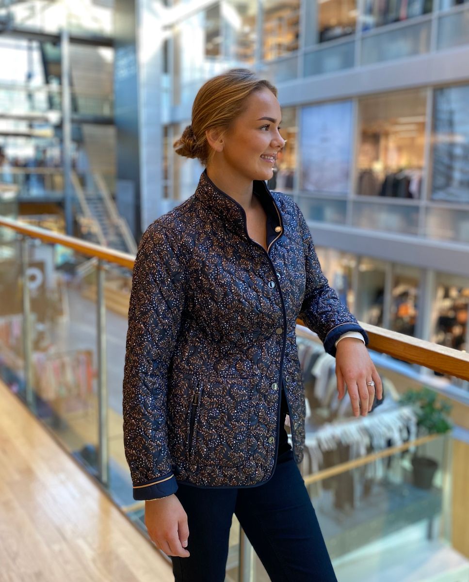 Normann Lett Vattert Vendbar jakke i Navy/Camel