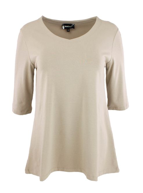 Hovedbilde Boheme Topp M/Kort Arm i Bambus/ Bomull Sand