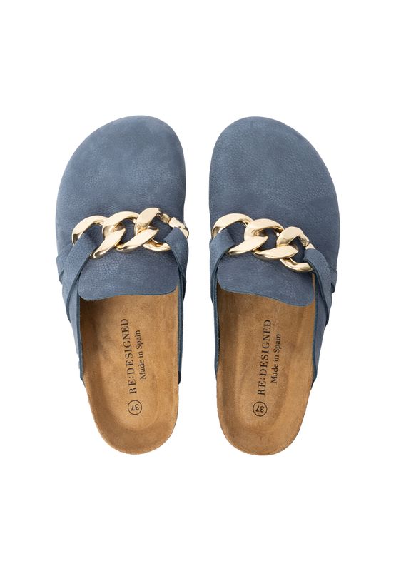 RE:Designed By Dixie Fenia Crocs/Sandal Nubuck Skinn Denim Blue