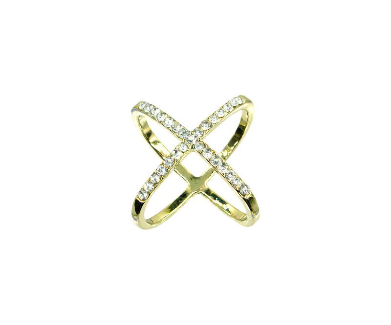 Intex Skjerfring M/Strass i Gold