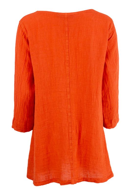 Boheme Lintunika M/V Hals i Spicy Orange