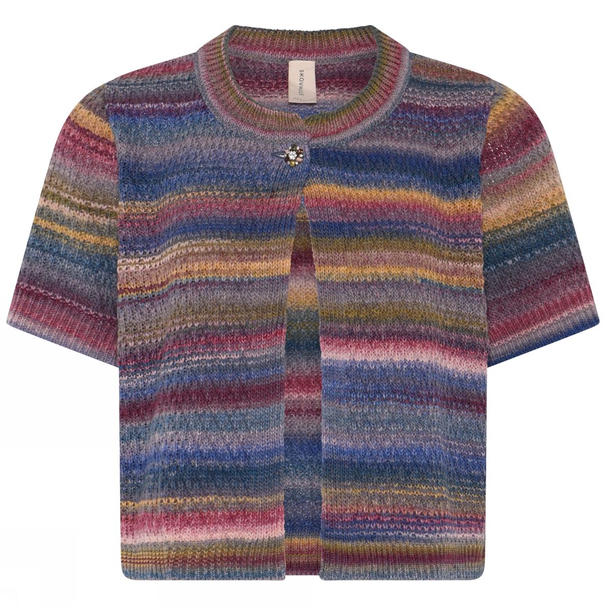 Skovhuus Cardigan M/Kort Arm i Denim Blue