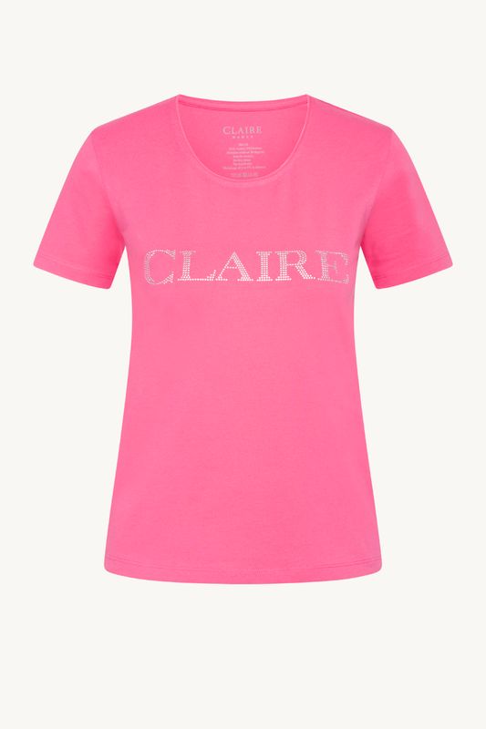 Claire Alanis T-shirt M/Logo Rouge Red
