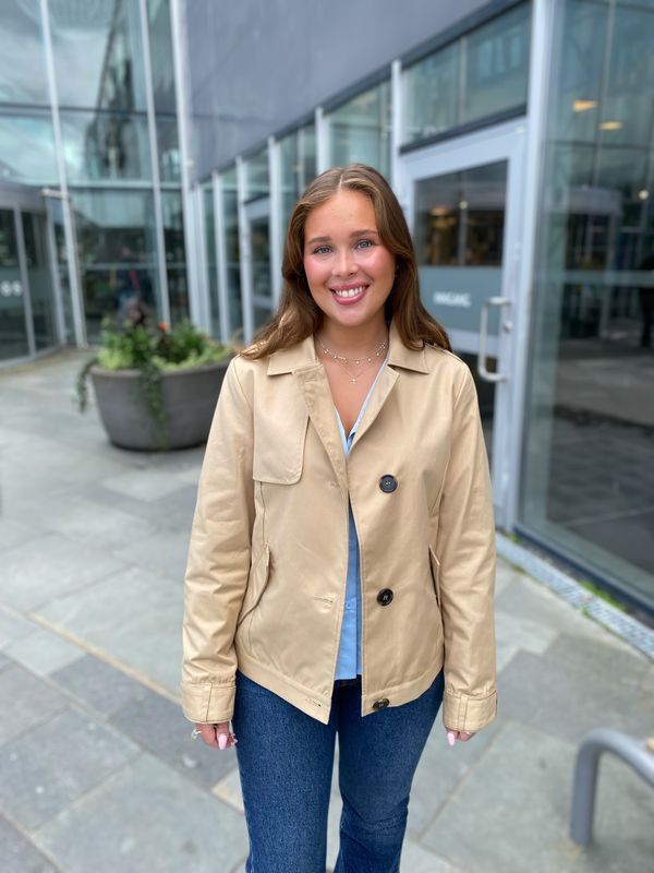 Normann Coat Kort Trenchcoat Camel