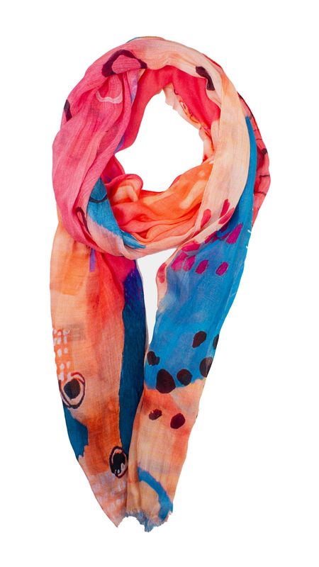 Boheme Skjerf i Peach Print