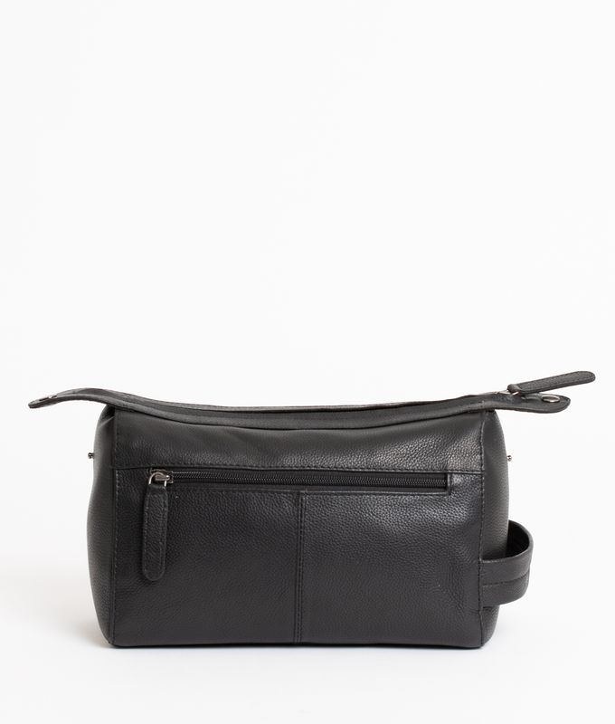 BHC Toalettveske i Skinn Black