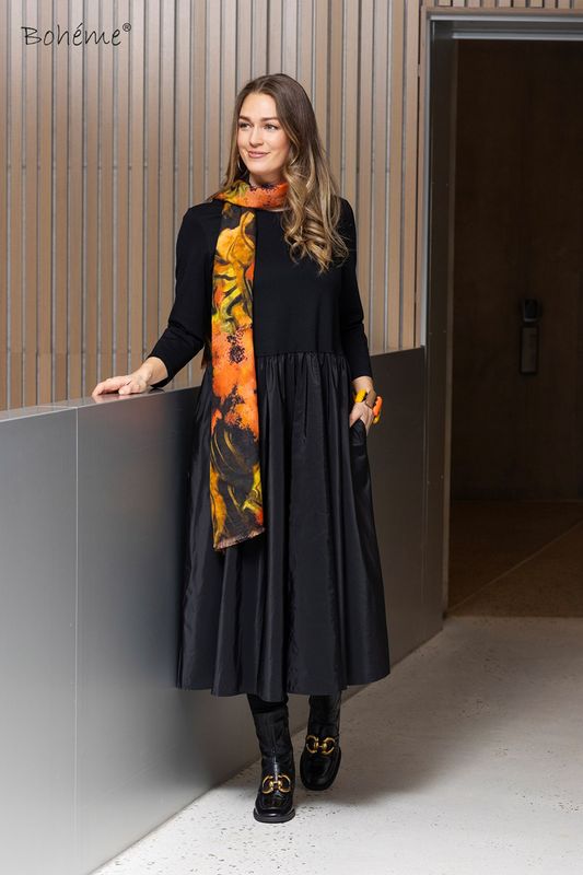 Boheme Lang Kjole i Black