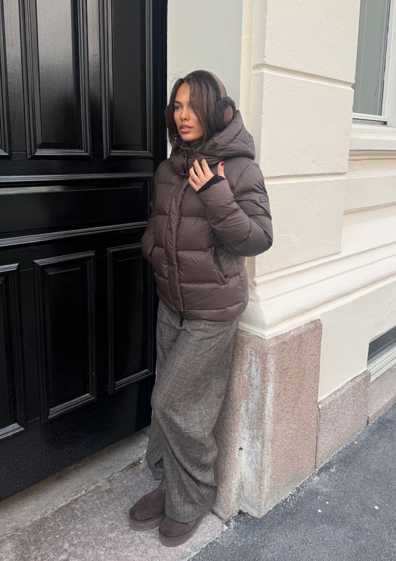 Clermonte Leah Kort Dunjakke i Brown