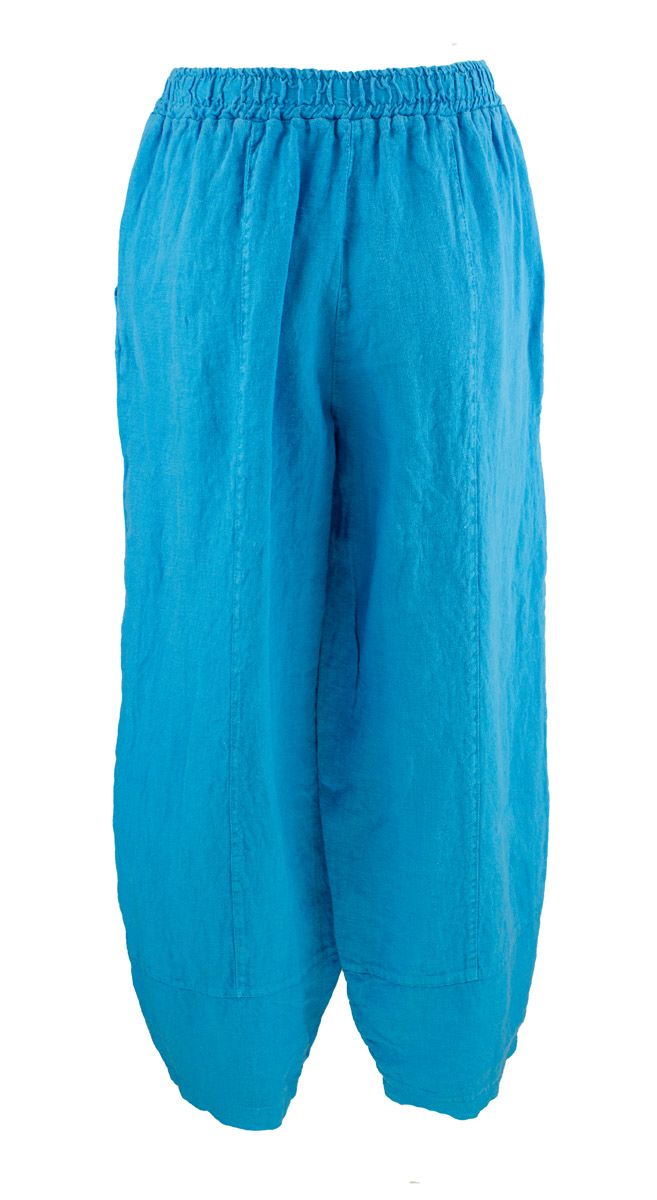 Boheme Bukse i Lin Turquoise