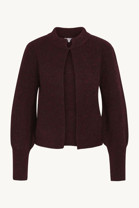 Claire Chelsea Cardigan i Wine Melange