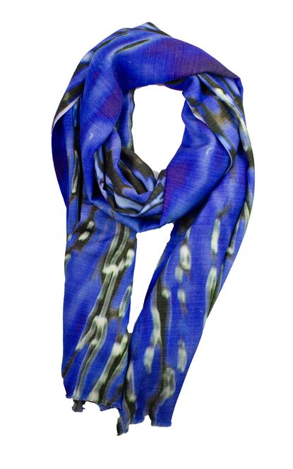 Hovedbilde Boheme Scarf i Ull/Viscose Blue Print