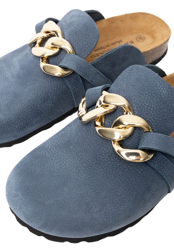 RE:Designed By Dixie Fenia Crocs/Sandal Nubuck Skinn Denim Blue