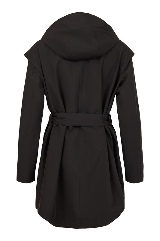 Normann Coat Regnjakke 3/4 Lengde i Black