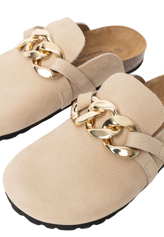 RE:Designed By Dixie Fenia Crocs/Sandal Nubuck Skinn Beige